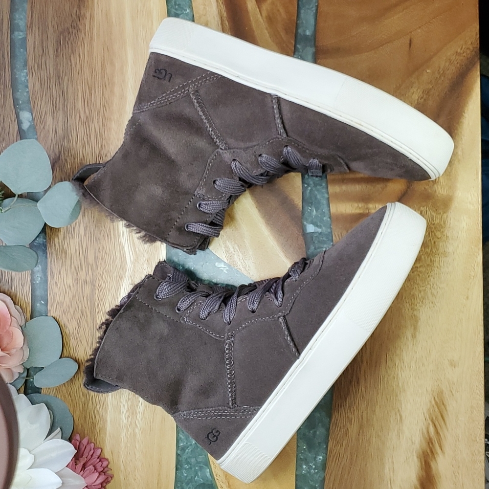 UGG Women's High-Top Sneakers in Brown and White
